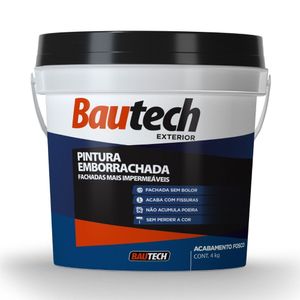 Tinta Emborrachada Branca 4kg Bautech