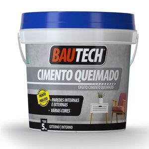 Efeito Cimento Queimado Platina 5kg Bautech