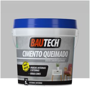 Efeito Cimento Queimado Platina 5kg Bautech
