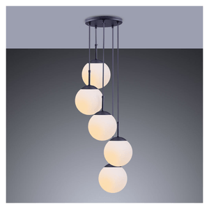 Pendente Chelsea Preto E27 5 Lampadas Startec