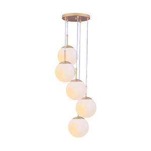 Pendente Chelsea Dourado E27 5 Lampadas Startec