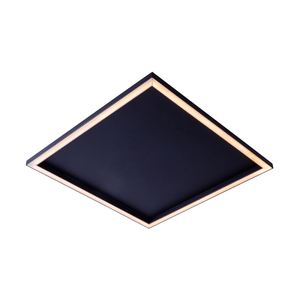 Plafon Led Urban Fechado Quadrado 6000k Preto 2 Lampadas Startec