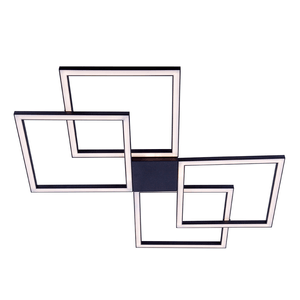 Plafon Led Urban 4 Quadrado 3000k Preto Startec