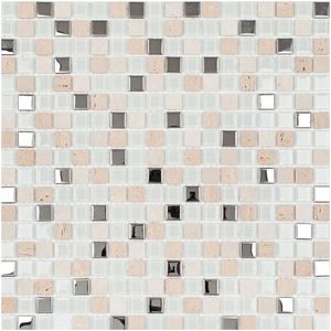 Pastilha De Vidro 30x30 Pedra Metal Smg101  Glass Mosaic