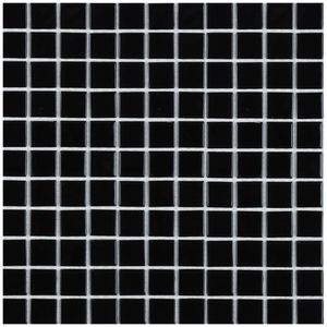 Pastilha De Vidro 30x30 Preto K2502  Glass Mosaic