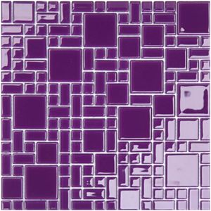 Pastilha De Vidro 30x30 Lilas Cm74  Glass Mosaic