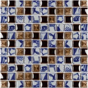 Pastilha Porcelana 30x30 Azul Pe2504  Glass Mosaic