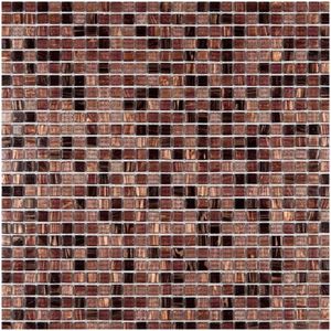 Pastilha De Vidro 31x31 Resina Marrom Gdm111  Glass Mosaic