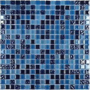 Pastilha De Vidro 30x30 Miscelanea Cristal Metal Mix103 Glass Mosaic