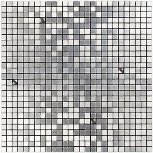 Pastilha Adesiva Metal 30.5x30.5 Escovado Prata Al800 Glass Mosaic
