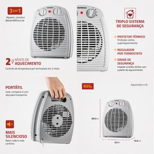Aquecedor De Ar A-08 60hz 220v Mondial