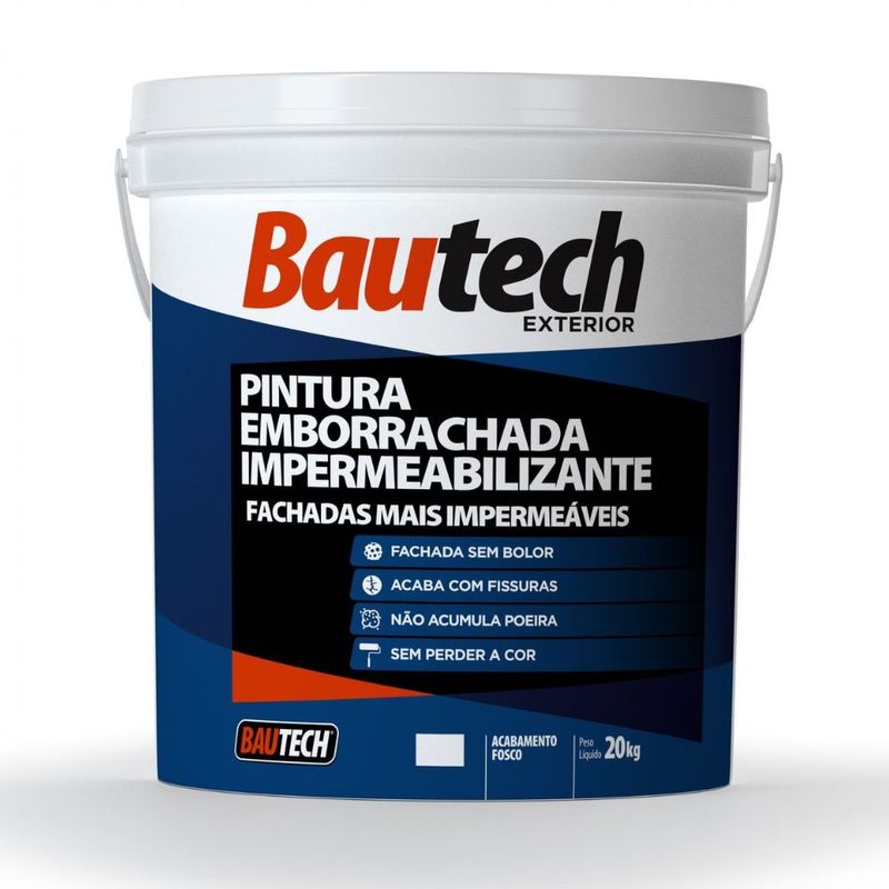 Tinta Emborrachada Branca 20kg Bautech - Joli