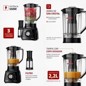 Liquidificador 220v (L-99 Fb) Mondial