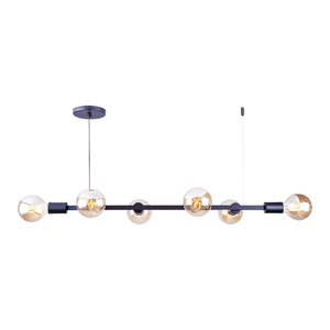Pendente Nova Iorque 82cm Preto E27 6 Lampadas Startec