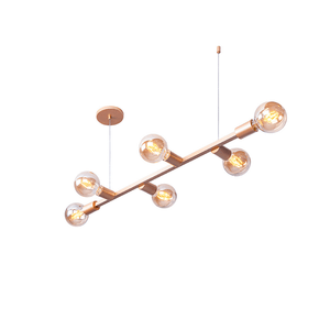 Pendente Nova Iorque 82cm Champagne E27 6 Lampadas Startec