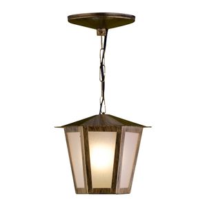 Pendente Aço Fosfatizado L-1-C Ouro Velho 1 Lâmpada E27  Ideal