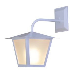 Arandela Colonial Quadrada Média L-4-B 1 Lâmpada E27 Branca Ideal