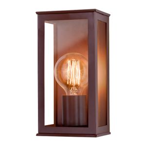 Arandela Quadrada 1 Lâmpada E-27 260 Vintage Marrom Ideal