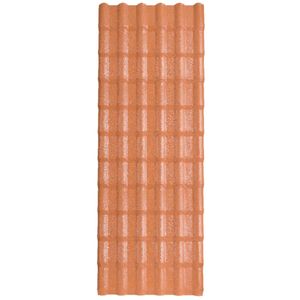 Telha Pvc Colonial Plan 2.42mx0.88m Terracota Afort