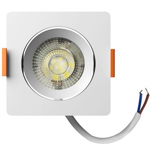 Spot Embutir Easy Led Decor 3w 3000k Quadrado Branco 7.5cm Bronzearte