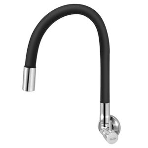 Torneira Cozinha Flex Realce M18 Parede ¼ Volta Preto Forusi