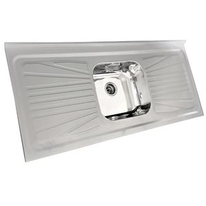 Pia Luxo 1.20x52m Aço 304 Escovado Fabrinox