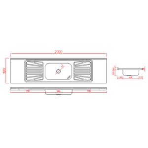 Pia Inox 2.00x52m Com Escorredor Fabrinox