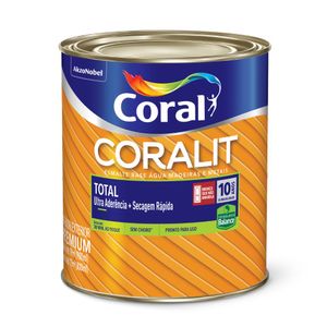 Esmalte Coralit Total Base Água Fosco Branco Neve 900ml Coral
