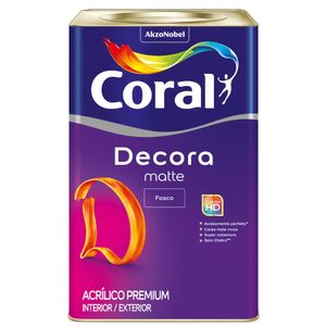 Tinta Decora Matte Fosco Branco Neve 20l Balde Coral