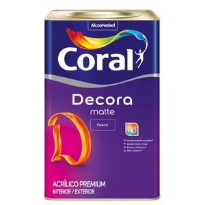 Tinta Decora Matte Fosco Branco Neve 20l Balde Coral