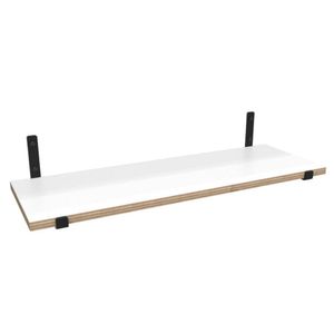 Kit Mão Francesa Invertida Com 1 Prateleira Branco/Preto Ordenare