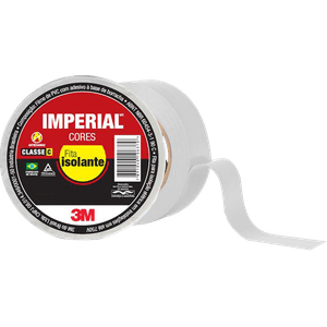 Fita Isolante Imperial Cor Branca 18mmx10m 3m