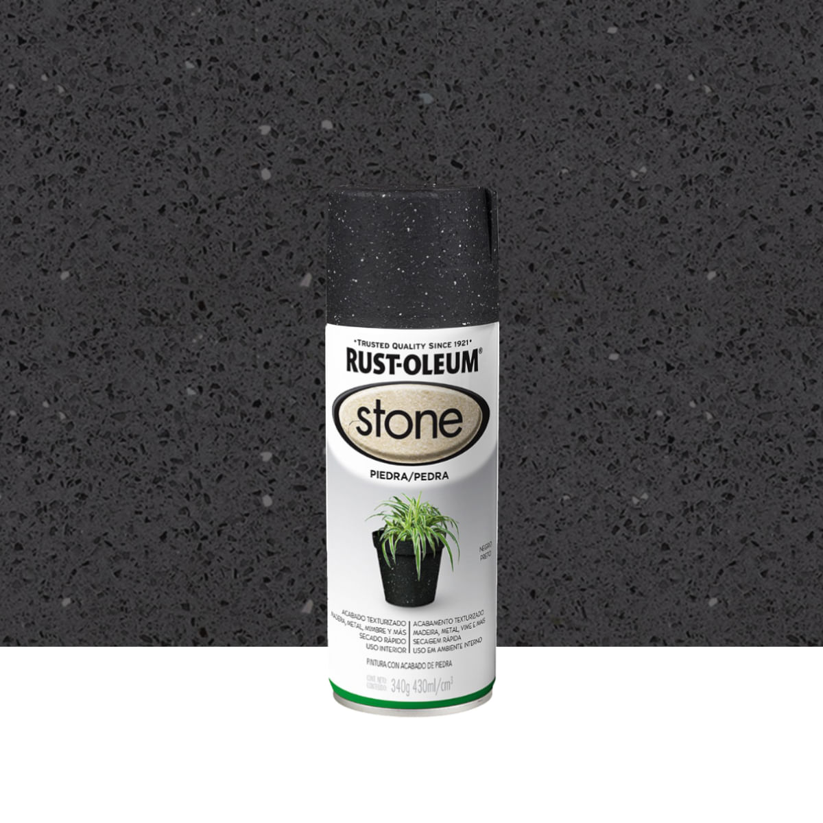 Tinta Spray Stone Pedra Preto 340g Viapol - Joli