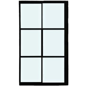 Porta Balcão 2 Folhas L-22 Safira Preto 210x150 Esquadrifazio