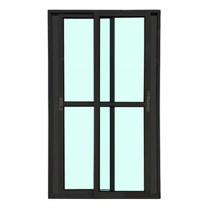 Porta Balcão 2 Folhas L-25 Diamante Preto 210x150 Esquadrifazio