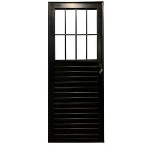 Porta Social C/Post L-25 Safira Preto 210x80 Direito Esquadrifazio