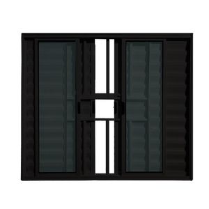Veneziana Safira Preto 6 Folhas Com Grade 100x120 Esquadrifazio