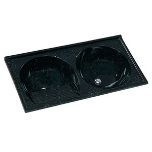 Tanque Duplo Sintetico Granitado 100x51cm Pedra Pt