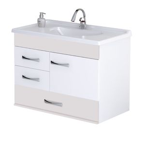 Toucador Monaco 2gav+Gavetao 79.5cm Off White