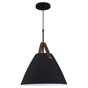 Pendente Rpx Couro Preto E27 1 Lâmpada Startec