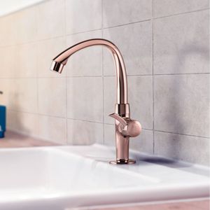 Torneira Lavatório Mesa Alta Movel Rose Gold 1/2" Tigre