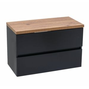 Toucador Valência Ii 80cm Sem Cuba Preto Darabas