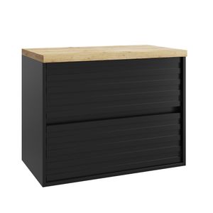 Toucador Amsterda Sem Cuba 70cm Preto Fosco Darabas
