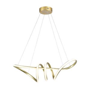 Pendente Led Loop 3000k 38w Ouro Taschibra