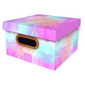 Caixa Organizadora Tie Dye Pequena Sunny Sun 26x26x15cm Dello