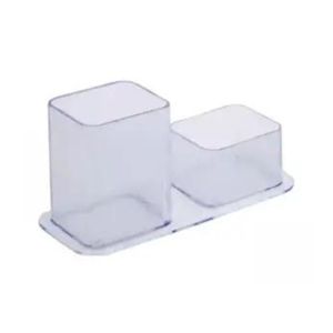 Porta Canetas Duplo Cristal Dello