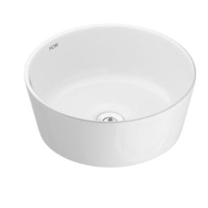 Cuba Apoio 35cm Redonda Branco Fiori