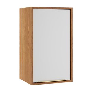 Armario Aéreo Cozinha Aquário 68x35x40 Branco/Freijó Darabas