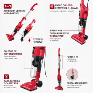 Aspirador De Po Vertical 60hz 127v (Ap-36) Mondial