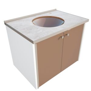Gabinete 60cm Fenix Marmo Cris Metal